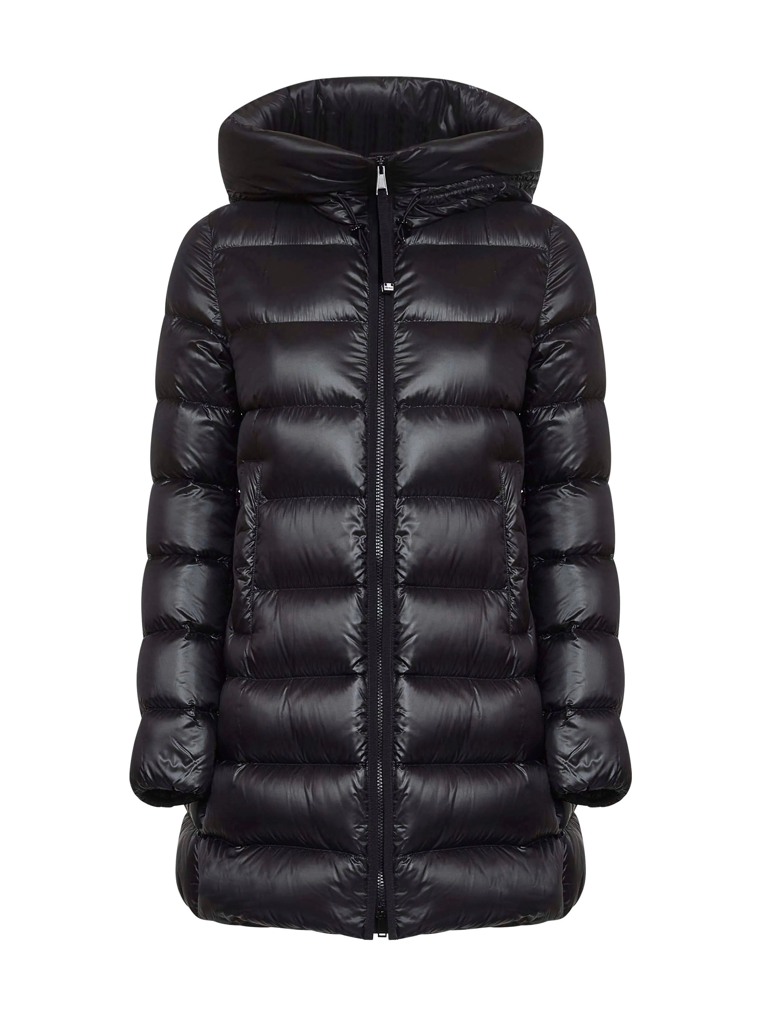Black Suyenne Midi Hooded Down Jacket sold by Lord & Taylor
