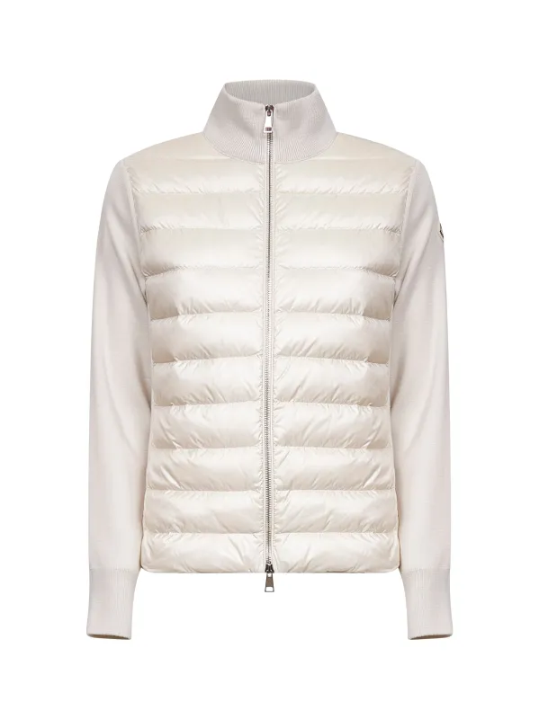 Ivory Wool Zip-Up Padded Cardigan sold by Lord & Taylor