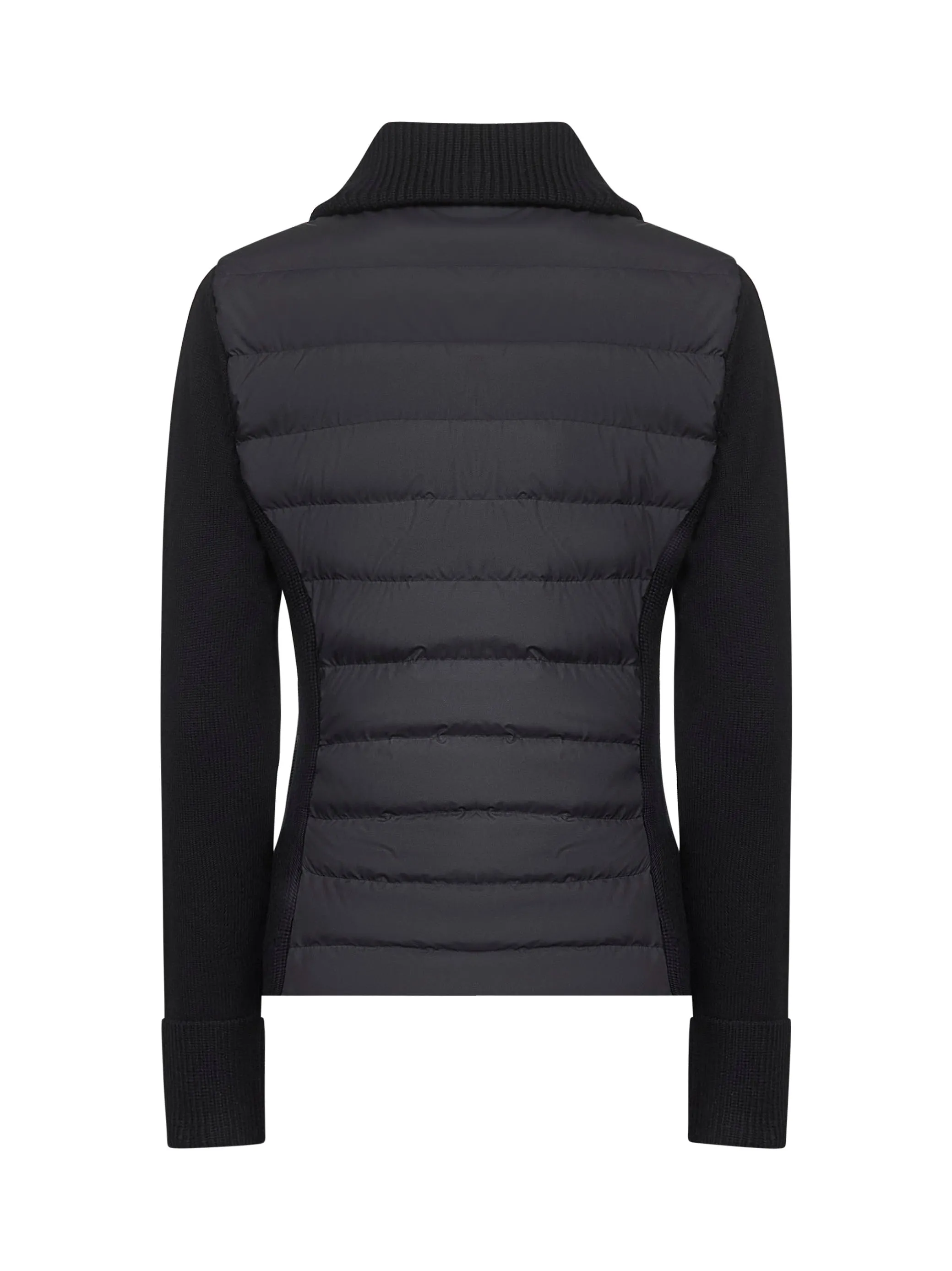 Black Wool Zip-Up Padded Cardigan sold by Lord & Taylor product image thumbnail 2