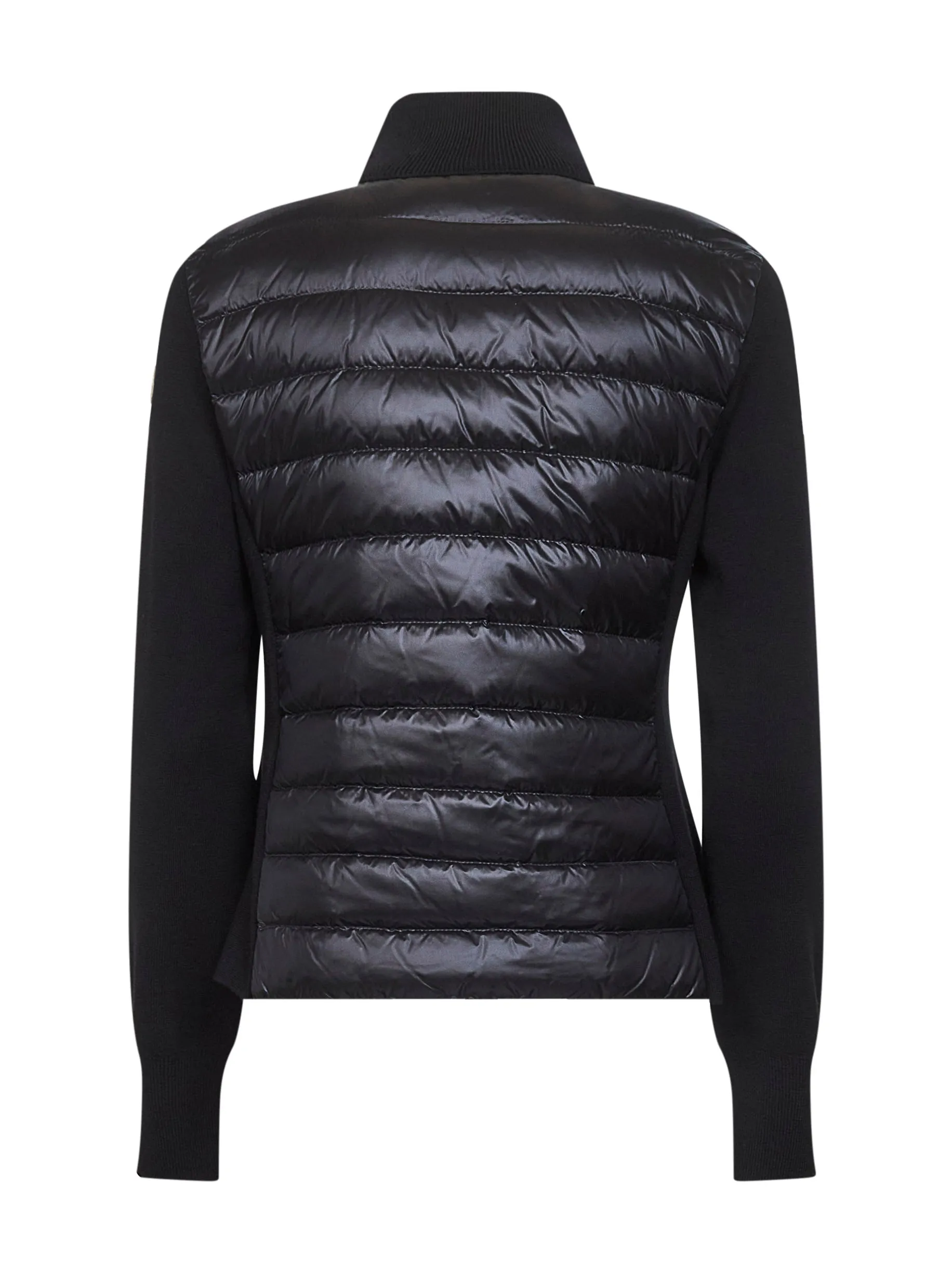 Black Wool Zip-Up Padded Cardigan sold by Lord & Taylor product image thumbnail 2