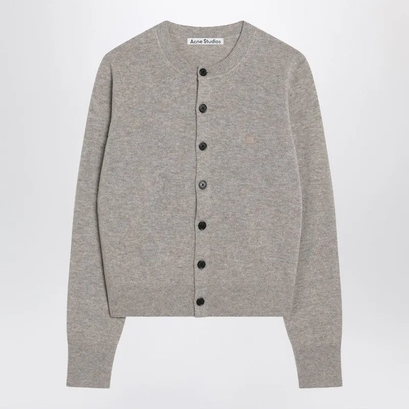 Acne Studios Grey melange yak wool cardigan made by Acne Studios