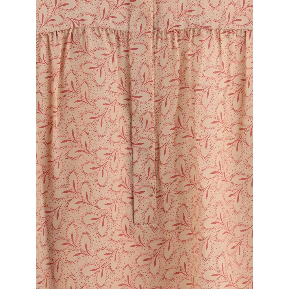 Blouse with foliage print and refined stand-up collar sold by Lord & Taylor product image thumbnail 3