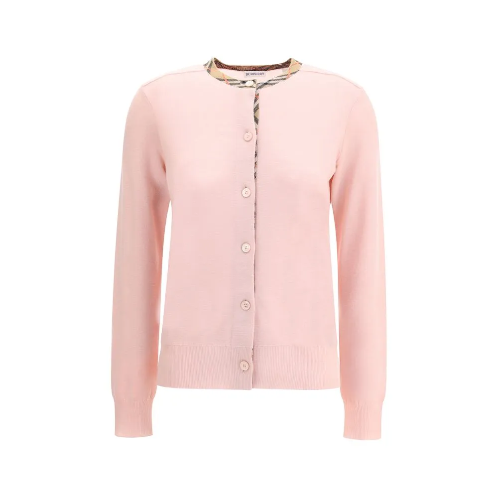 Check collar wool Cardigan sold by Lord & Taylor