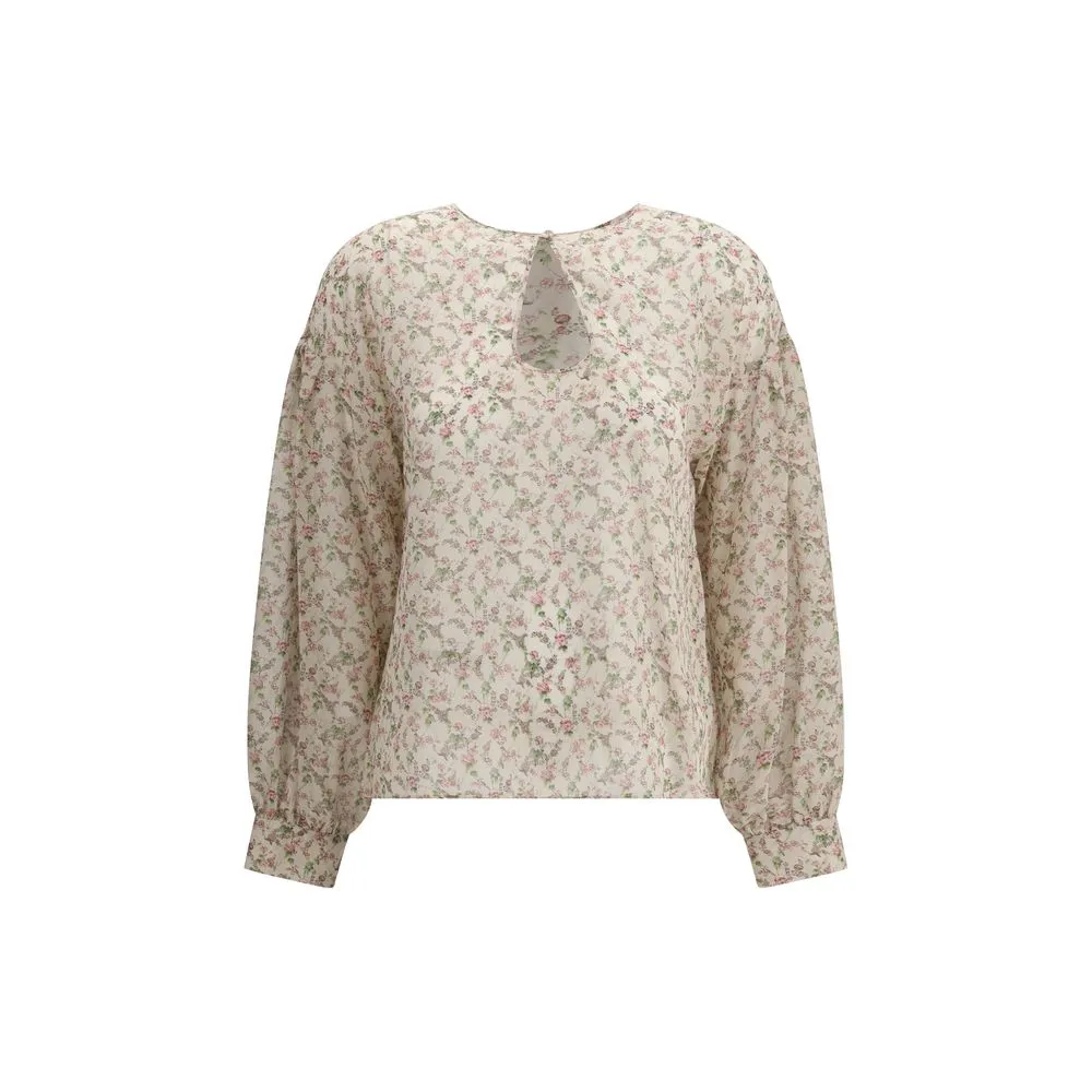 Floral print silk blouse sold by Lord & Taylor