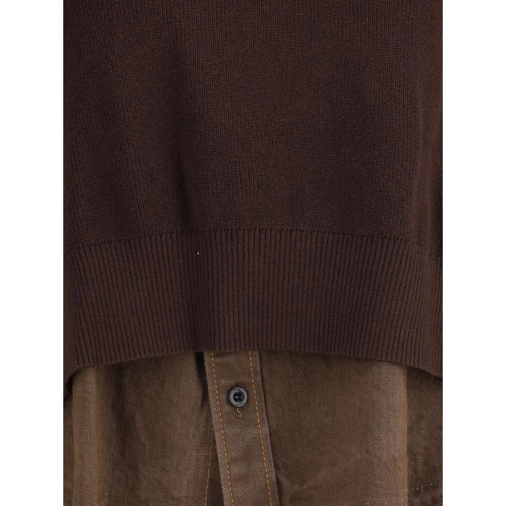 Denim detail Sweater sold by Lord & Taylor product image thumbnail 3