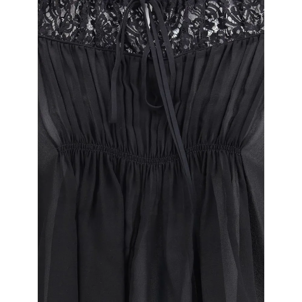 Silk georgette and lace Top sold by Lord & Taylor product image thumbnail 3