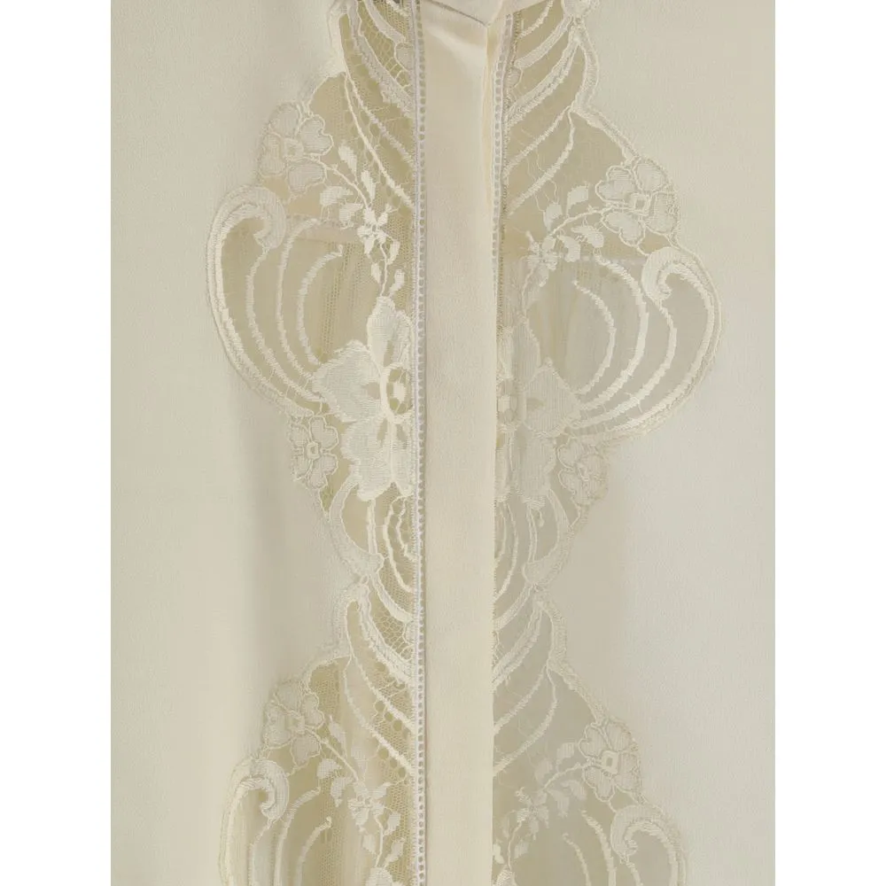 Silk georgette and lace Blouse sold by Lord & Taylor product image thumbnail 3