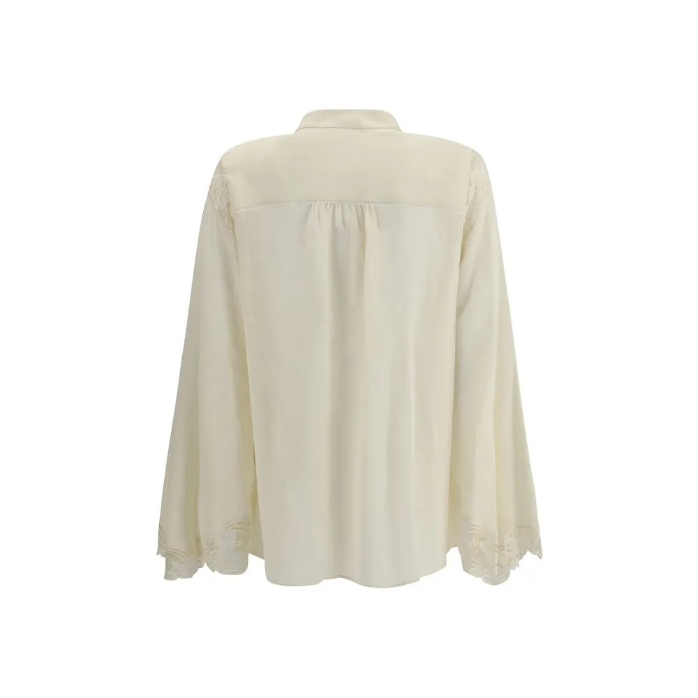 Silk georgette and lace Blouse sold by Lord & Taylor product image thumbnail 2