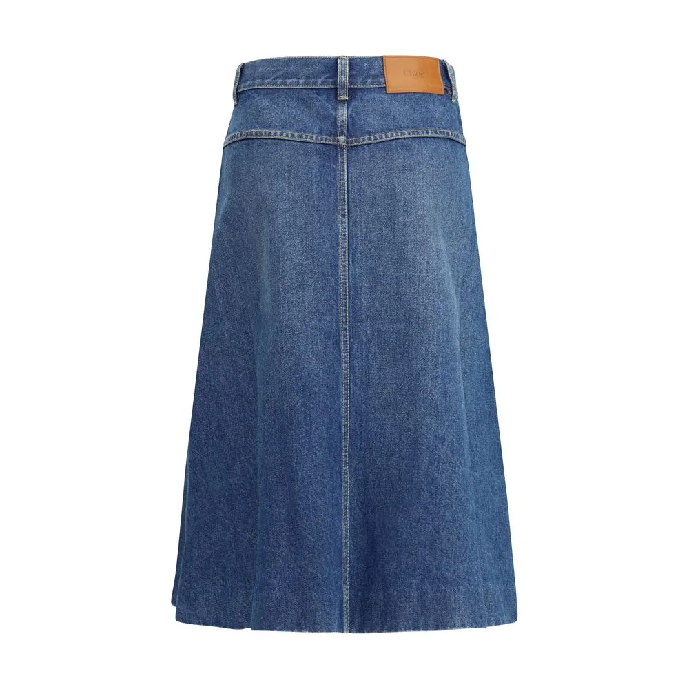 Denim midi Skirt sold by Lord & Taylor product image thumbnail 2