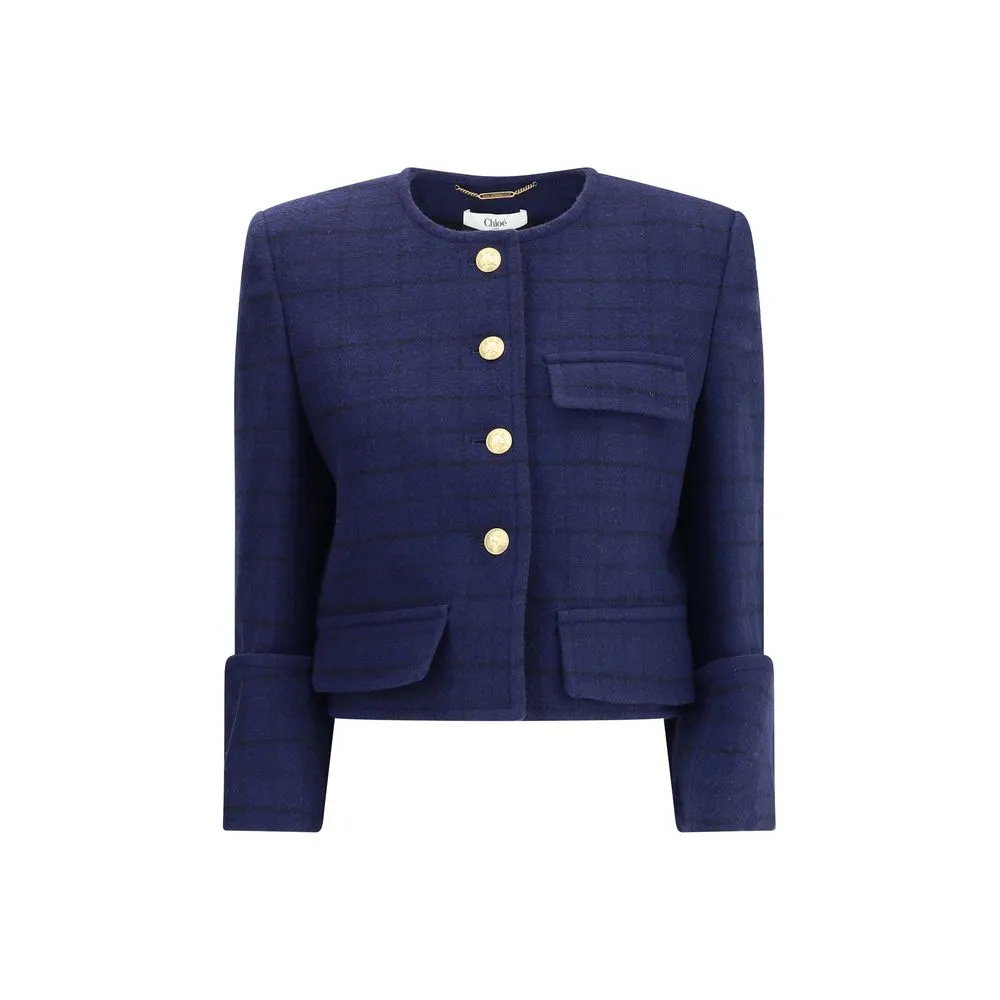 Boxy Jacket in wool plaid sold by Lord & Taylor