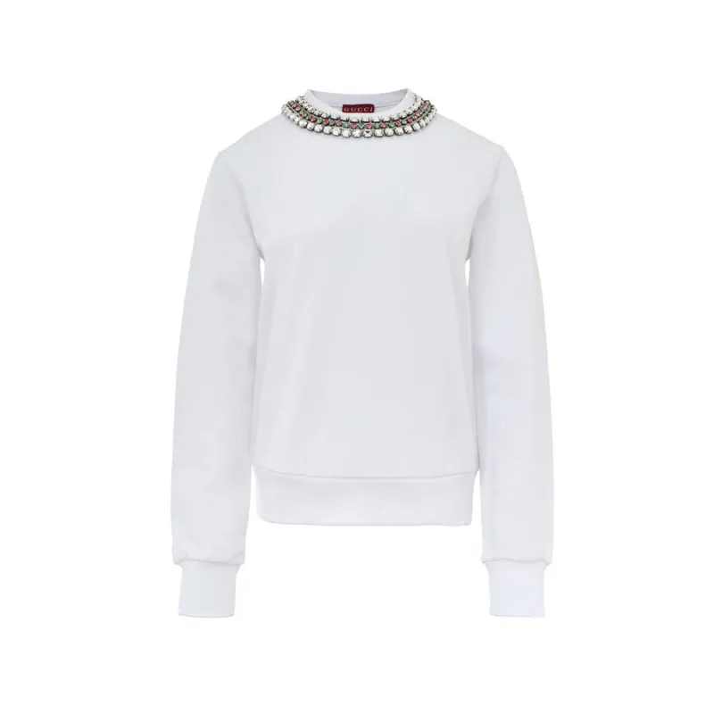 White Cotton Sweatshirt sold by Lord & Taylor