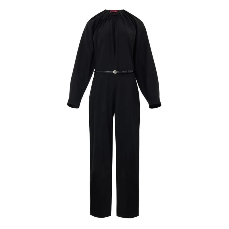 Black Wool Jumpsuit made by Gucci