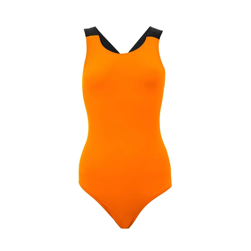 Orange Polyester One-Piece Swimsuit sold by Lord & Taylor