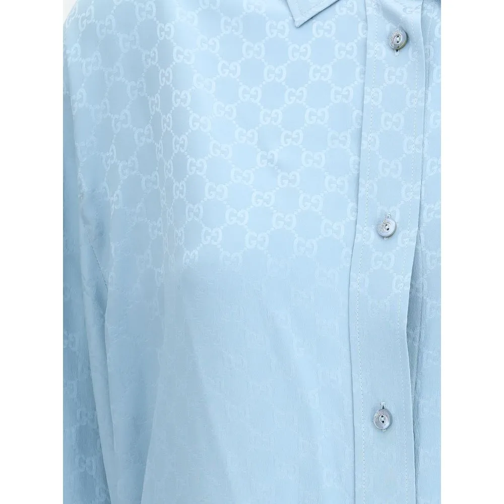 GG Supreme print silk Shirt sold by Lord & Taylor product image thumbnail 3