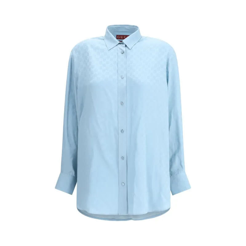 GG Supreme print silk Shirt sold by Lord & Taylor