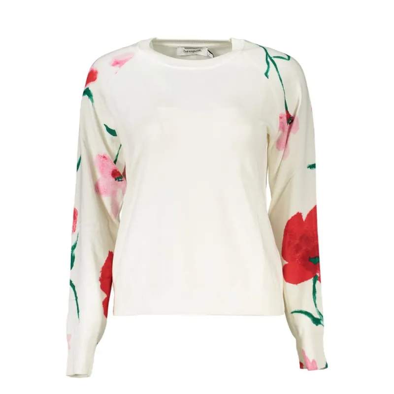 White Viscose Sweater made by Desigual