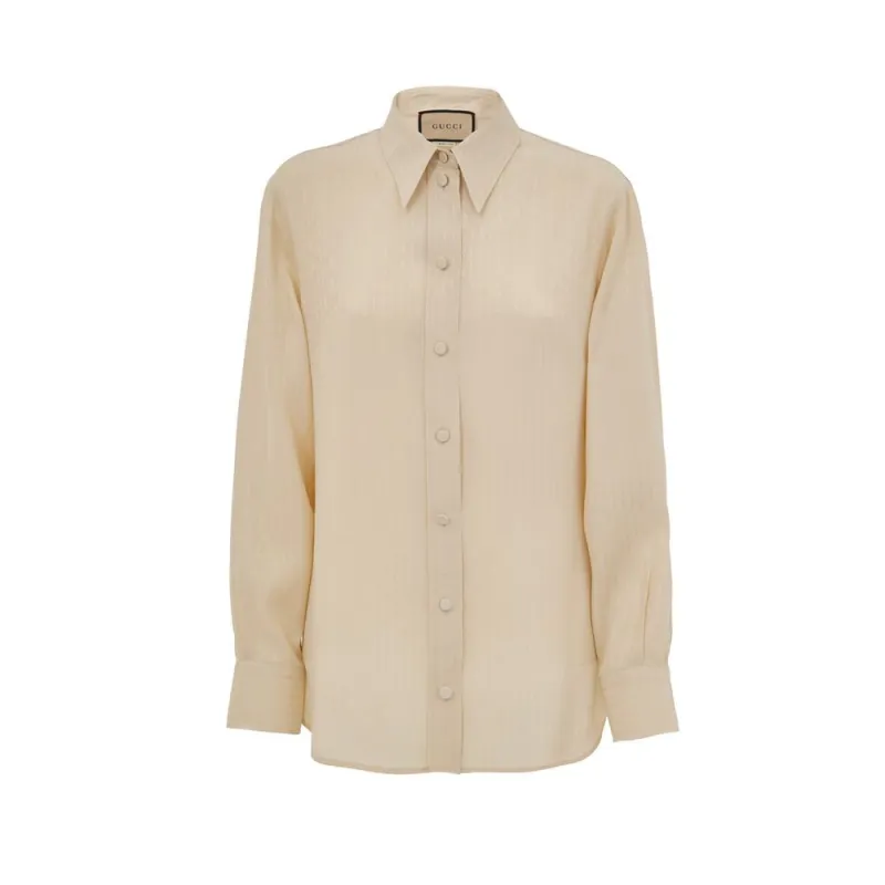 Beige Silk Shirt made by Gucci