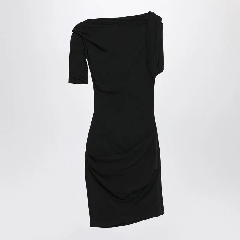 JACQUEMUS Black draped mini dress made by Jacquemus