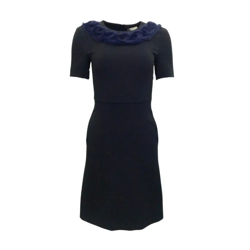 Knitted Mink Collar Dress sold by Lord & Taylor