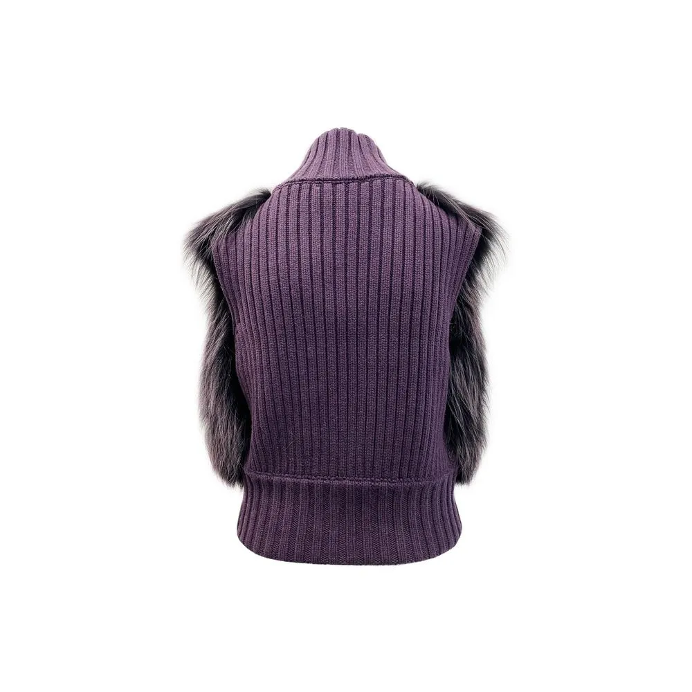 Fox Fur Knitted Vest Jacket sold by Lord & Taylor product image thumbnail 3