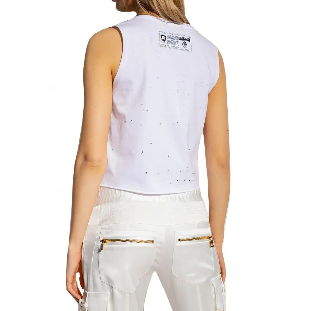 Printed Cotton Cropped T-Shirt sold by Lord & Taylor product image thumbnail 3