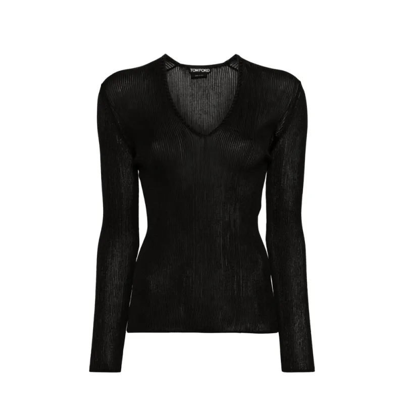 Sheer Fine-Ribbed Top sold by Lord & Taylor