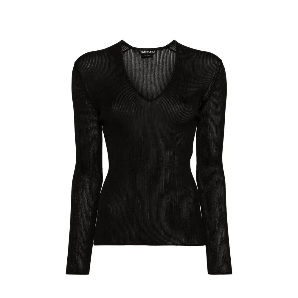 Sheer Fine-Ribbed Top sold by Lord & Taylor