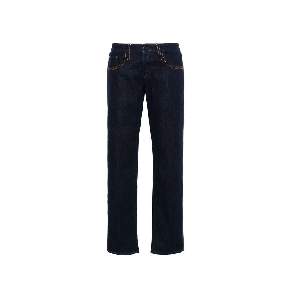 Piped-Trim Denim Jeans sold by Lord & Taylor