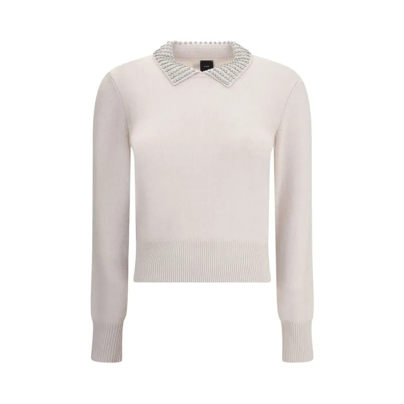 Rhinestone-decorated collar Sweater sold by Lord & Taylor