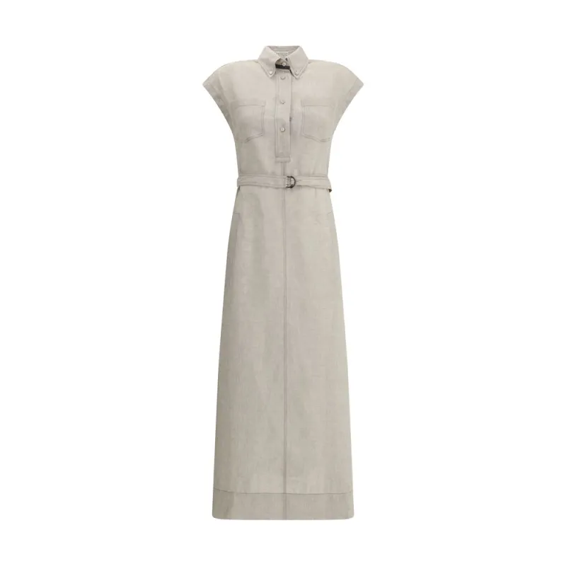 Long linen Dress made by Brunello Cucinelli