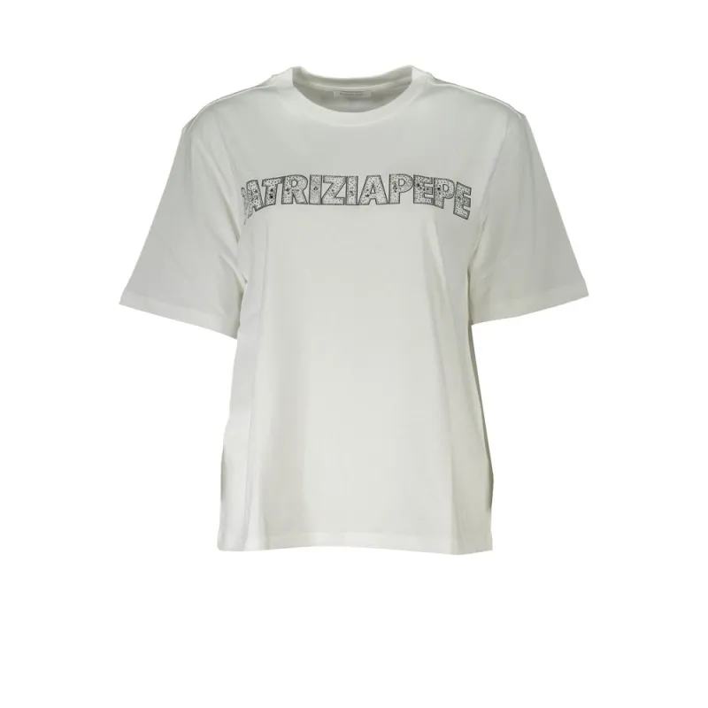 Elegant Short Sleeve Crew Neck T-Shirt with Rhinestone Detail sold by Lord & Taylor