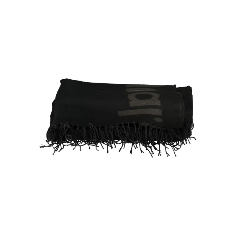 Chic Contrast Detail Poncho in Timeless Black made by Desigual