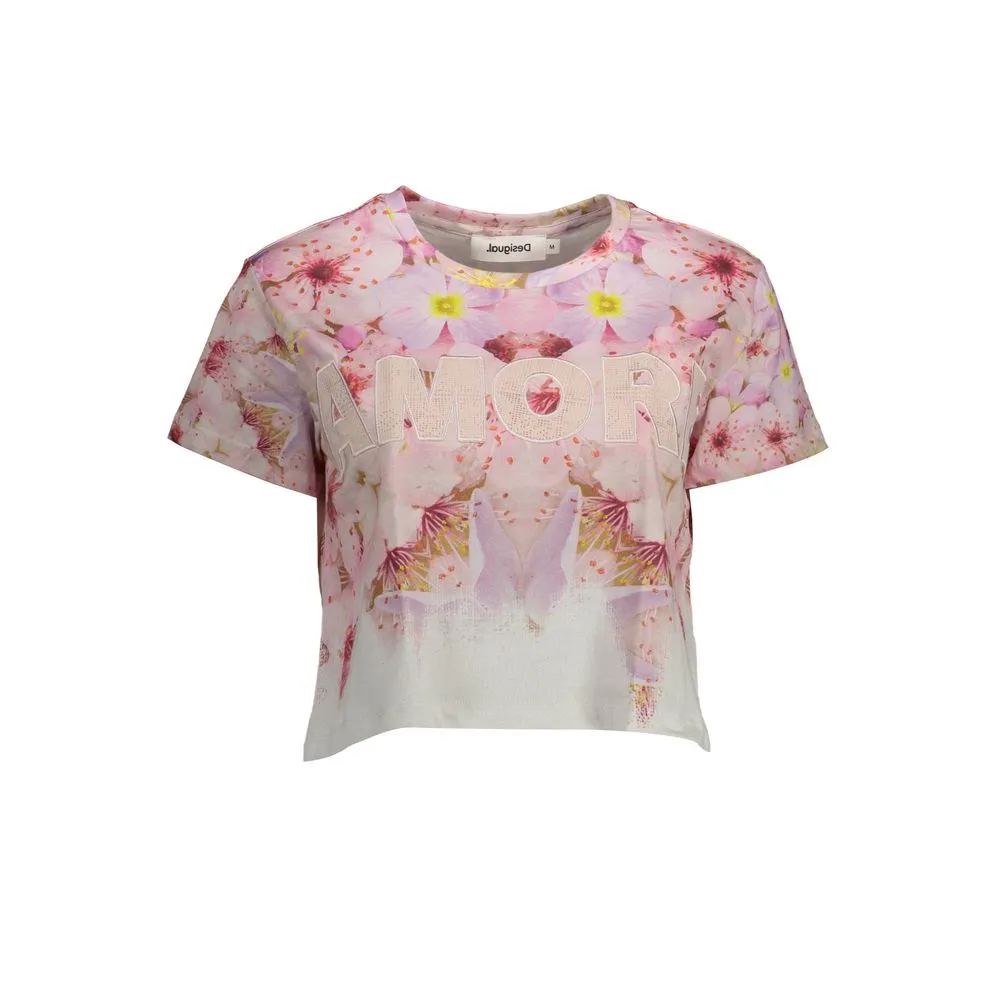 Pink Cotton Women T-Shirt sold by Lord & Taylor