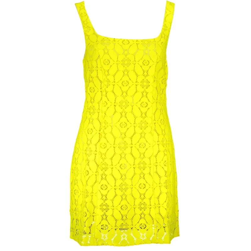 Yellow Polyester Women Sleeveless Dress sold by Lord & Taylor