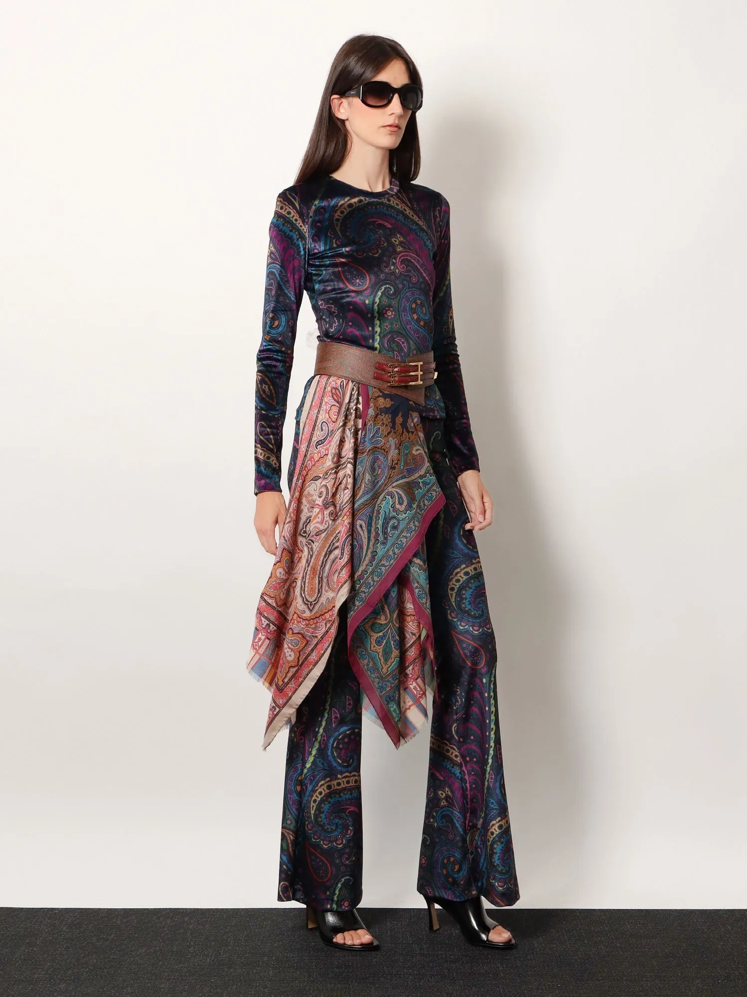 Chenille Trousers with Multicolor Print sold by Lord & Taylor product image thumbnail 2