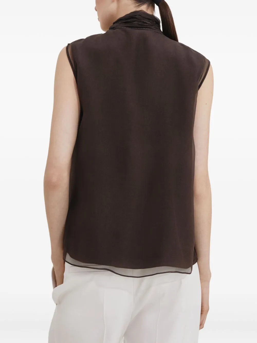 Brunello Cucinelli Top Brown sold by Lord & Taylor product image thumbnail 3