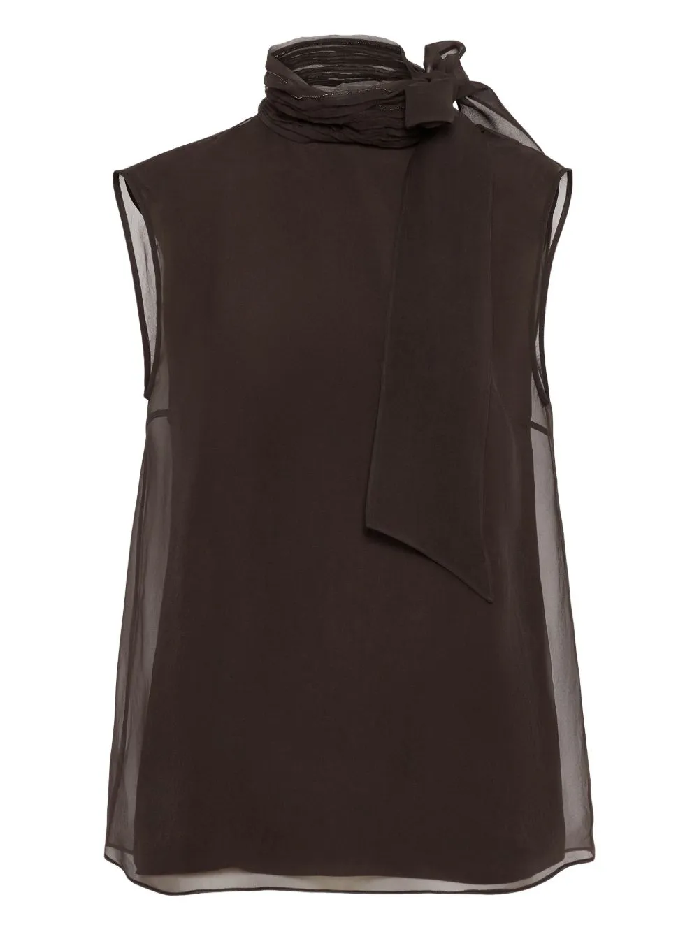 Brunello Cucinelli Top Brown sold by Lord & Taylor