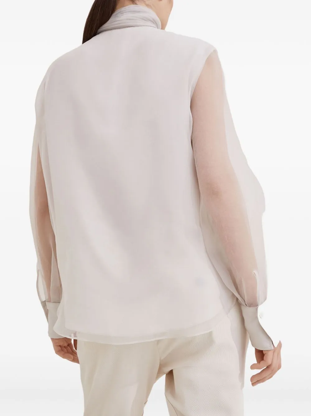 Brunello Cucinelli Top Ivory sold by Lord & Taylor product image thumbnail 5