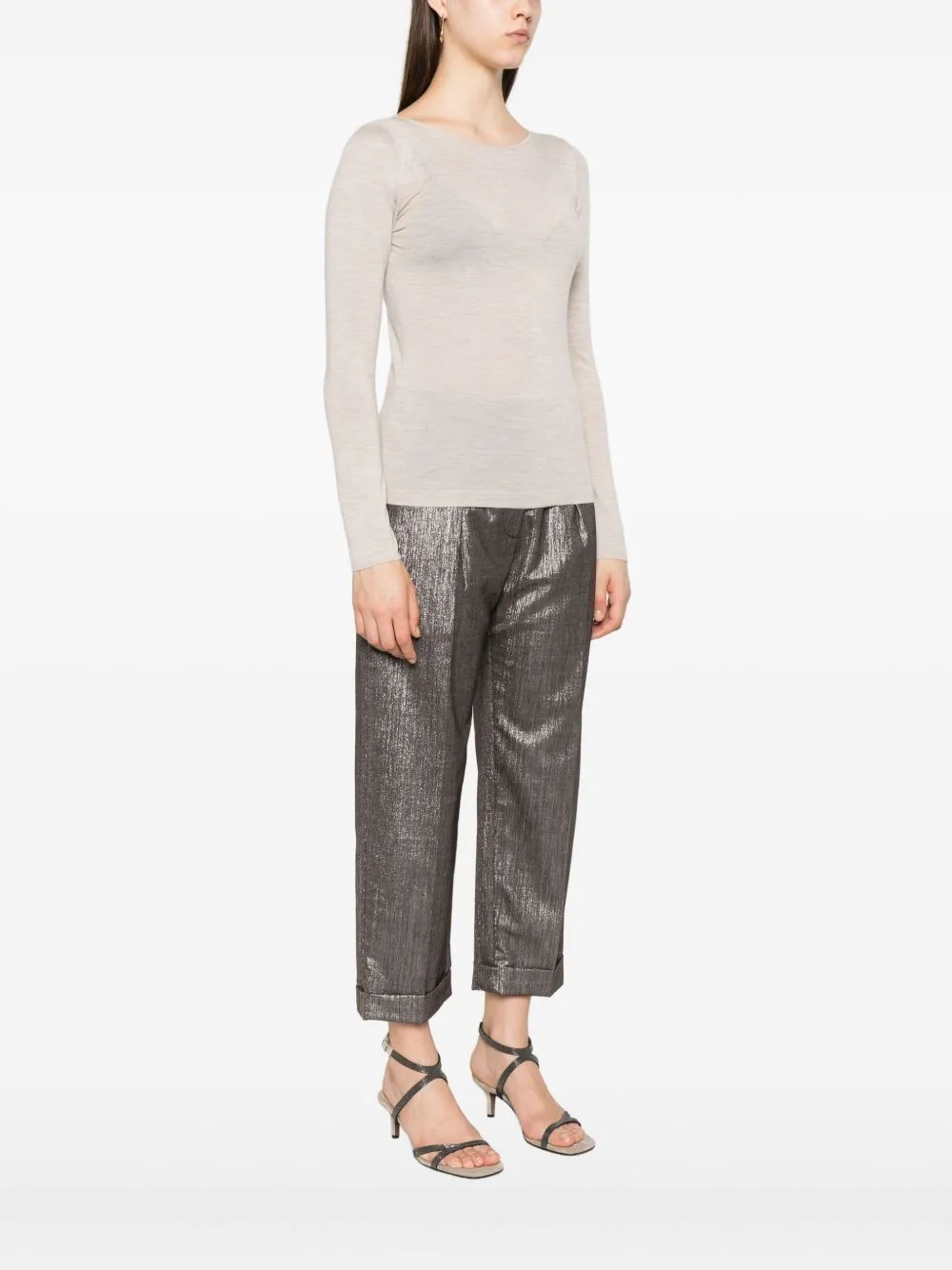 Brunello Cucinelli Sweaters Leather Brown sold by Lord & Taylor product image thumbnail 4