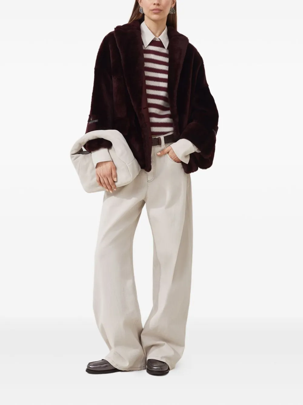 Brunello Cucinelli Trousers White sold by Lord & Taylor product image thumbnail 4