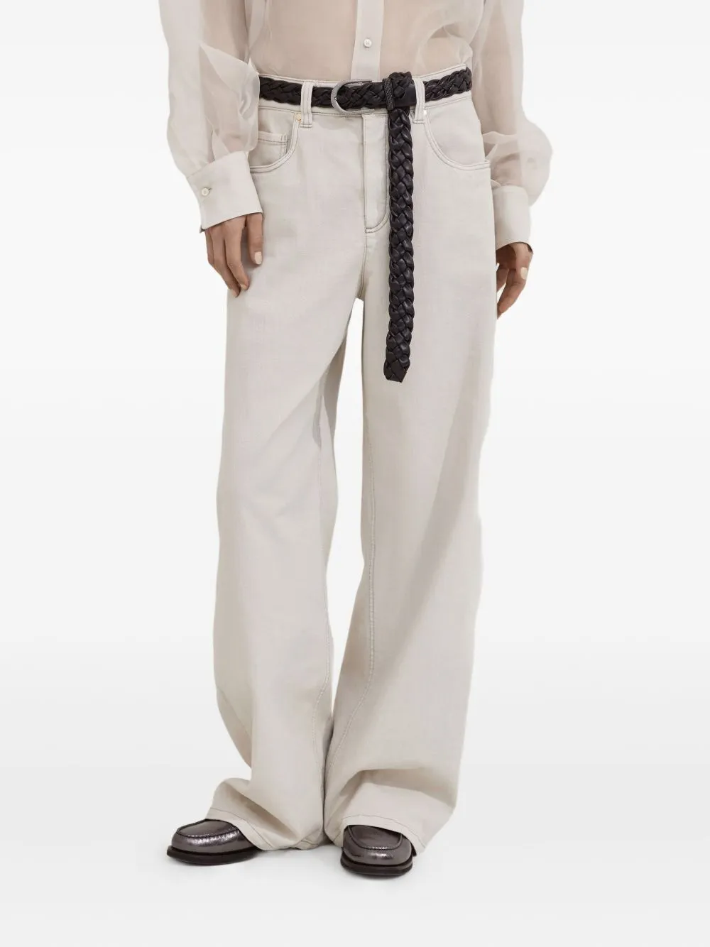 Brunello Cucinelli Trousers White sold by Lord & Taylor product image thumbnail 3