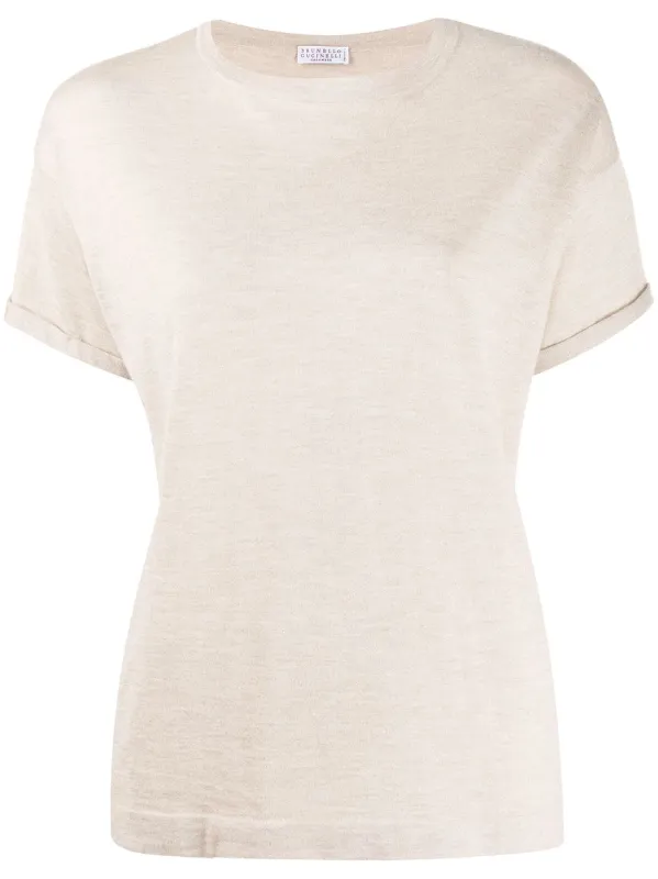 Brunello Cucinelli T-shirts and Polos Beige made by Brunello Cucinelli