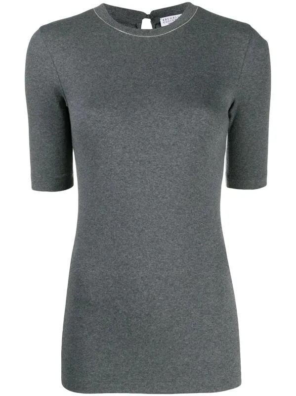 Brunello Cucinelli T-shirts and Polos Grey made by Brunello Cucinelli