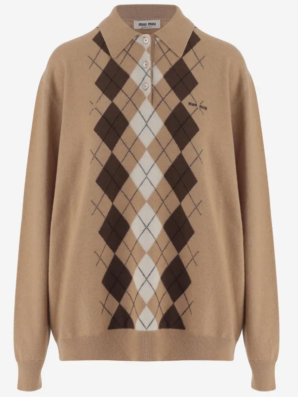Cashmere Sweater with Geometric Pattern sold by Lord & Taylor