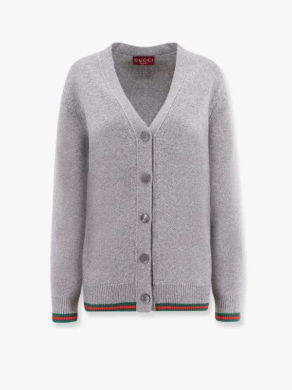 Wool and Cashmere Cardigan with Web Detail sold by Lord & Taylor