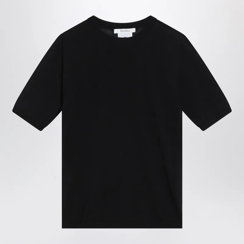 Max Mara Blue crew neck sweater in wool made by MaxMara