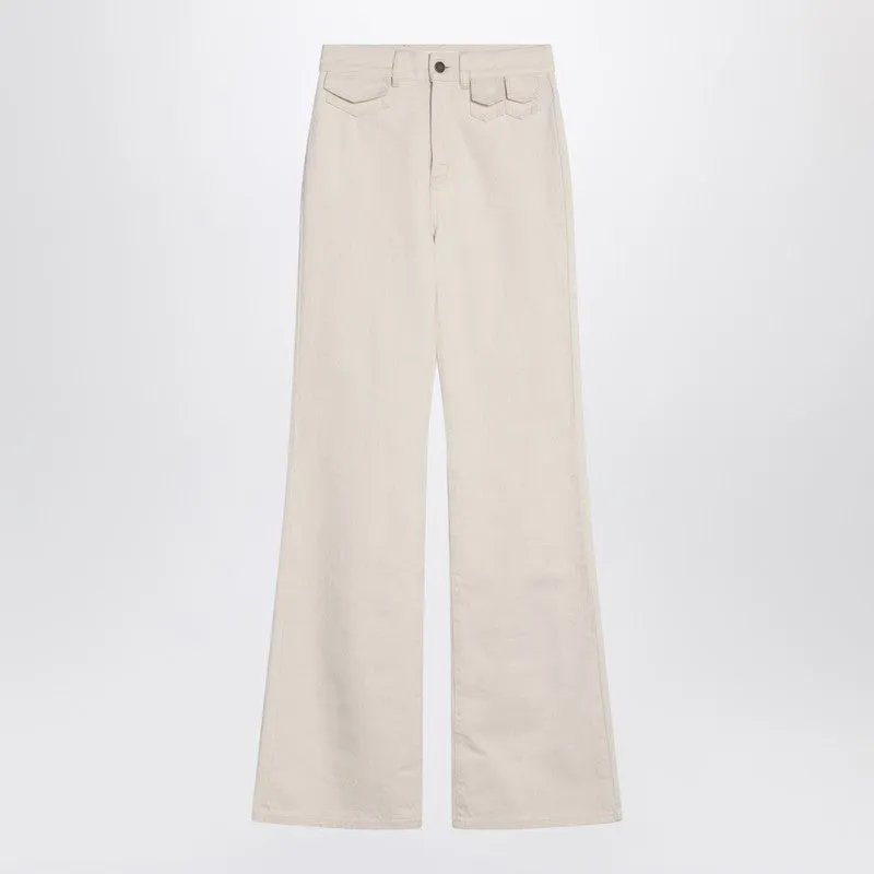 Chloé Ivory flared denim trousers sold by Lord & Taylor