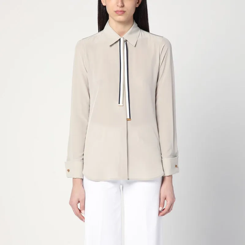 Max Mara Beige silk shirt with tie sold by Lord & Taylor