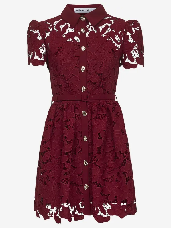 FLORAL LACE DRESS WITH PUFF SLEEVES sold by Lord & Taylor