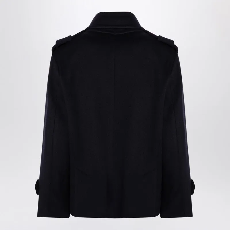 Max Mara Blue double-breasted wool coat sold by Lord & Taylor product image thumbnail 2